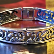 Rare Silpada Sterling Silver Filigree Bracelet