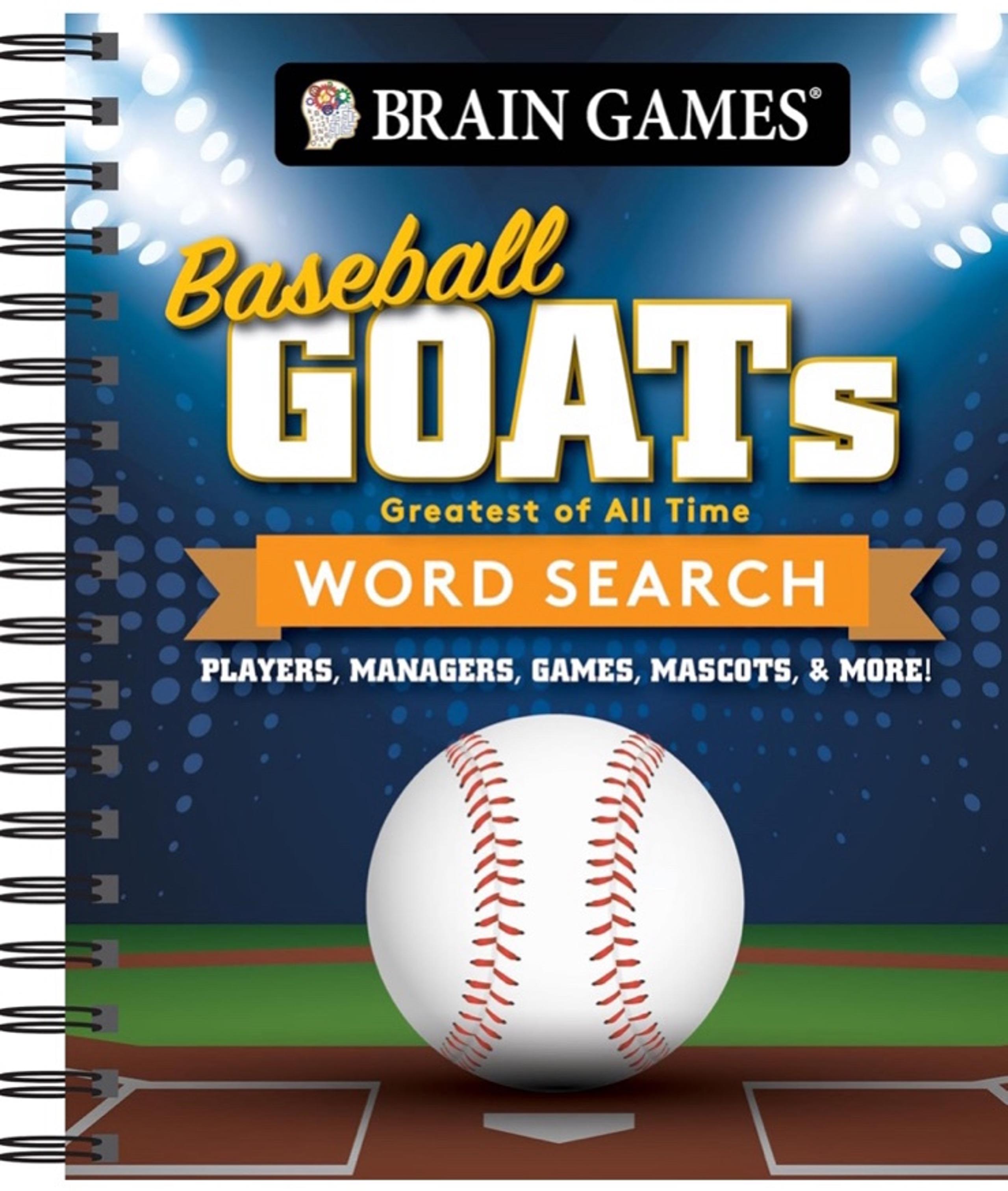 Brain Games - Baseball GOATs (Greatest of All Time) Word Search Book