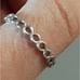 14k solid white gold ring 11.5 XXL extra large ring stack wedding band open link