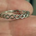 14k solid white gold ring 11.5 XXL extra large ring stack wedding band open link