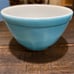 Vintage Pyrex mixing bowl blue 0.5 qt