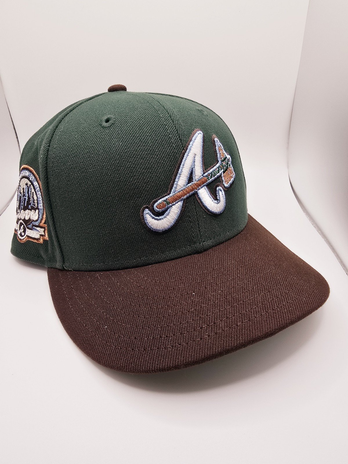 NEW ERA 59FIFTY HAT CLUB ATLANTA BRAVES 2 TONE FITTED Sz 7 40TH ANNIVERSARY