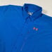 Under Armour Shirt Men Large Blue Performance Fishing Vented Short Sleeve Button