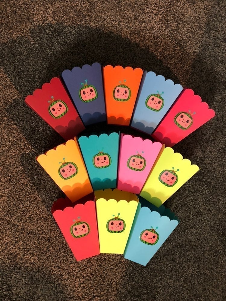 30 Cocomelon Party Favor/popcorn Boxes