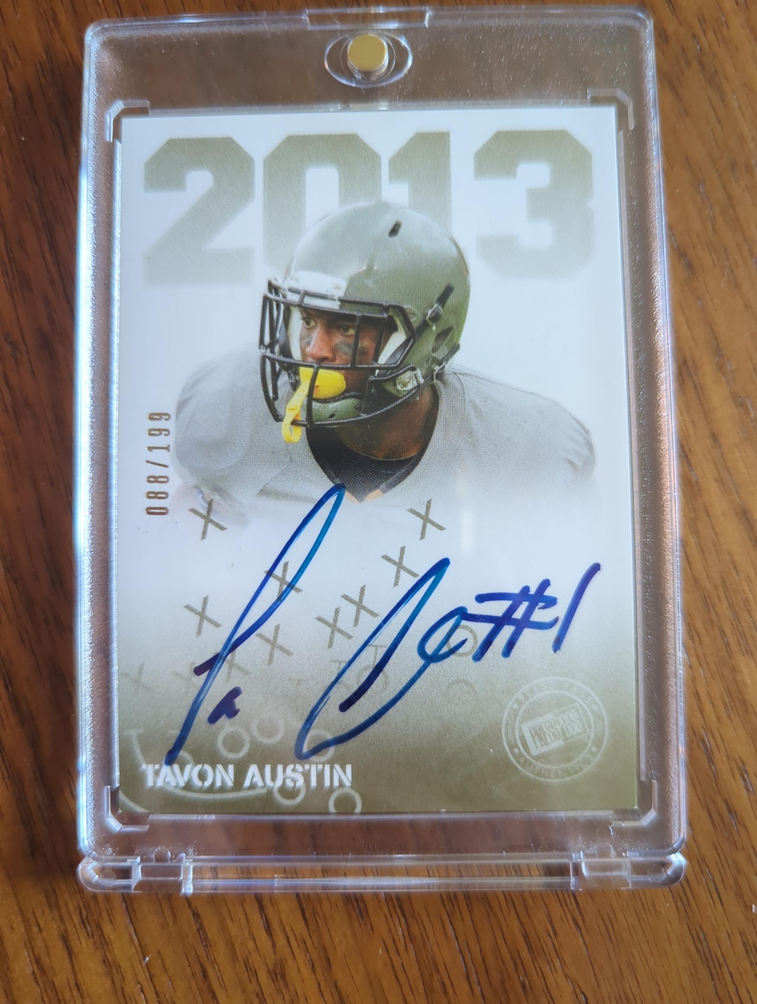 Tavin
2013 press pass Tavin Austin personally autographed /199