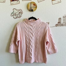 Vince Camuto Elbow-Sleeve Knit Sweater M