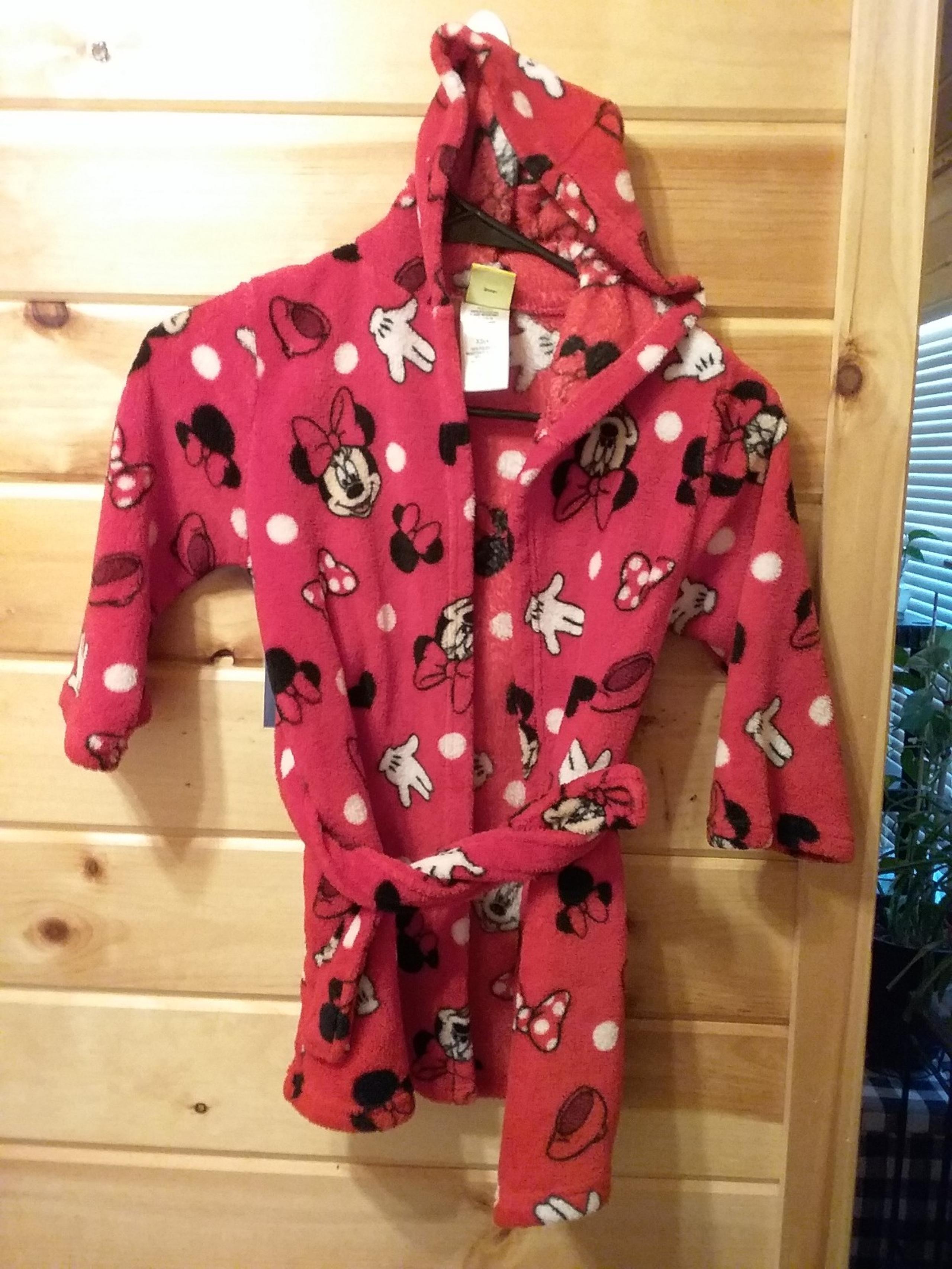 Robe Kids Disney Minnie Mouse Red White Black XS Size 4
