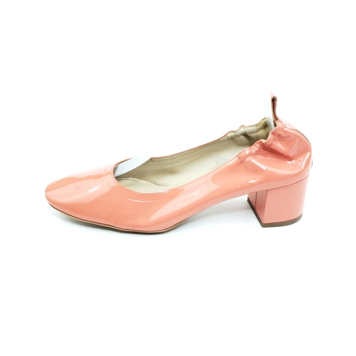Everlane The Day Heel Pump Patent Leather Coral Womens US 9.5