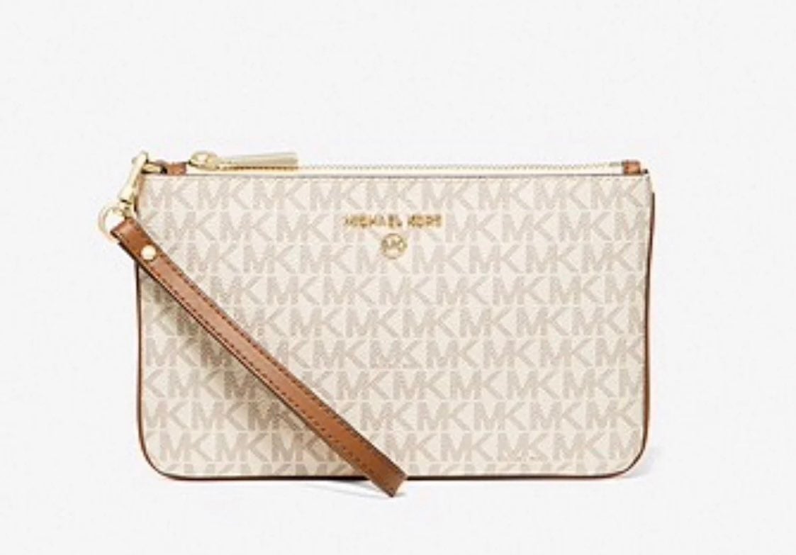 MICHAEL KORS | Jet Set Travel Wristlet Vanilla MSRP 228
