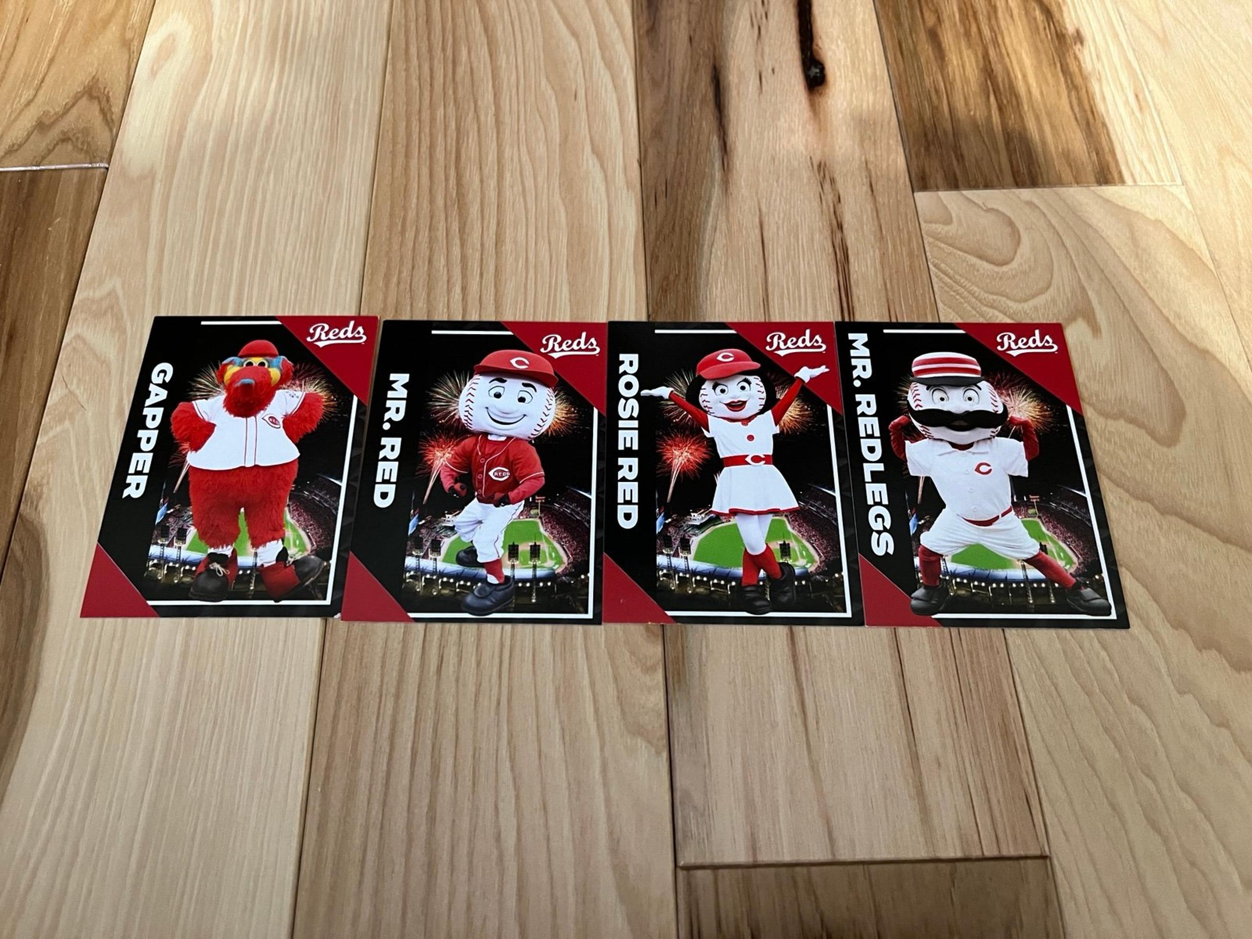 MLB Cincinnati Reds Baseball Mascot Trading Cards