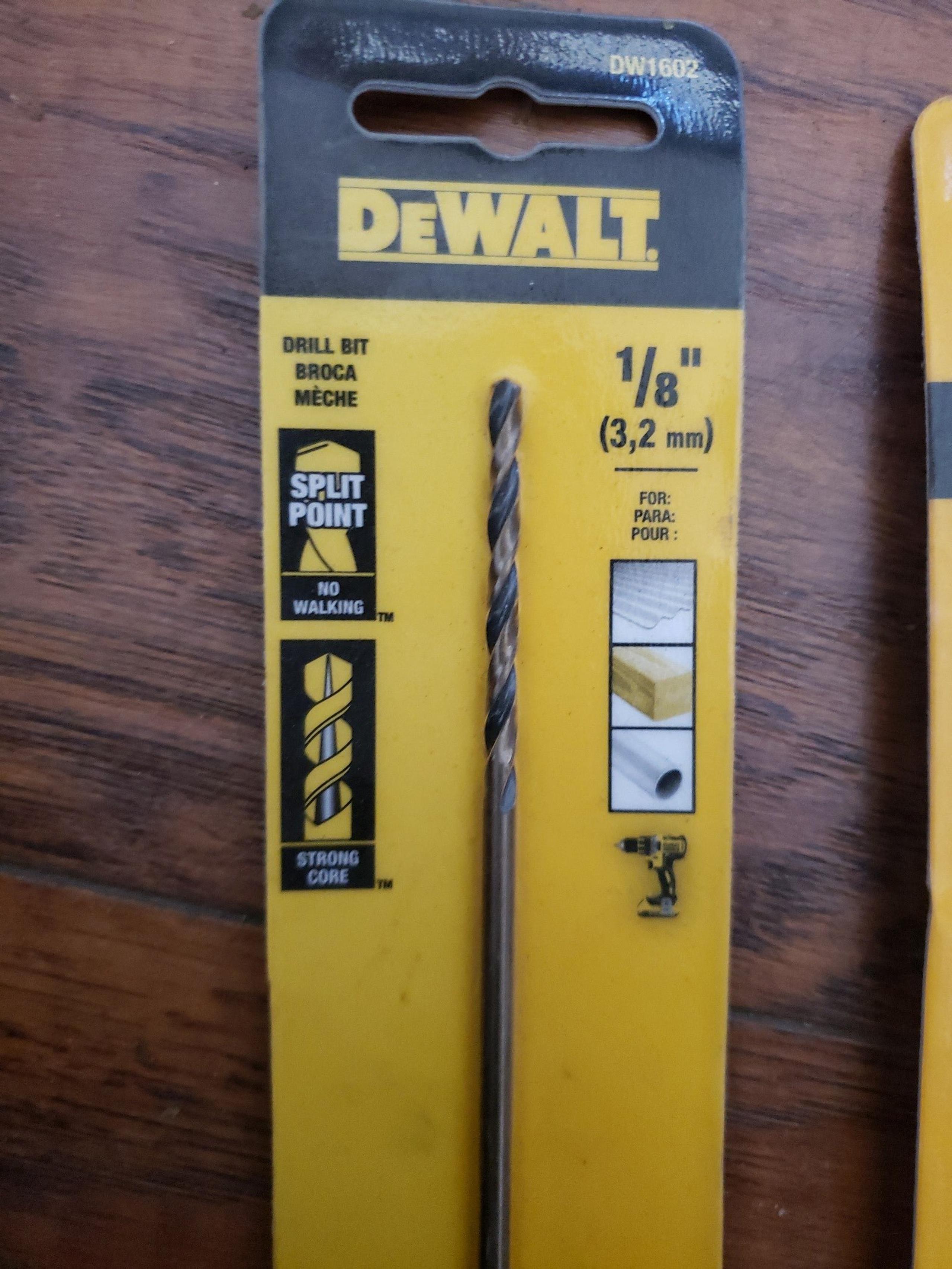 Dewalt # or items  2 "both brand new drill bits long and thin # bundle of #2