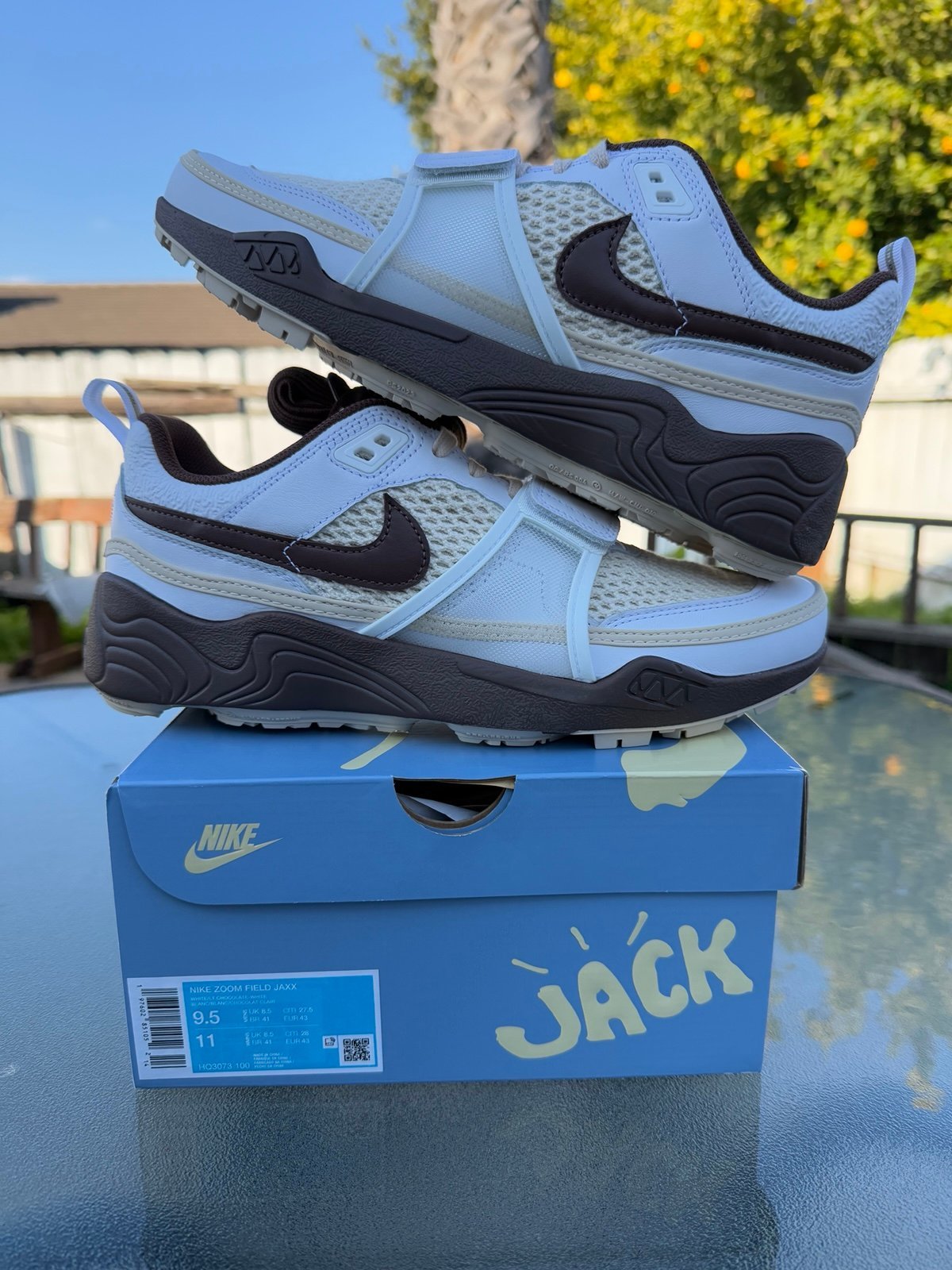 Nike Zoom Travis Scott Field Jaxx Light Chocolate size 9.5 AUTHENTIC