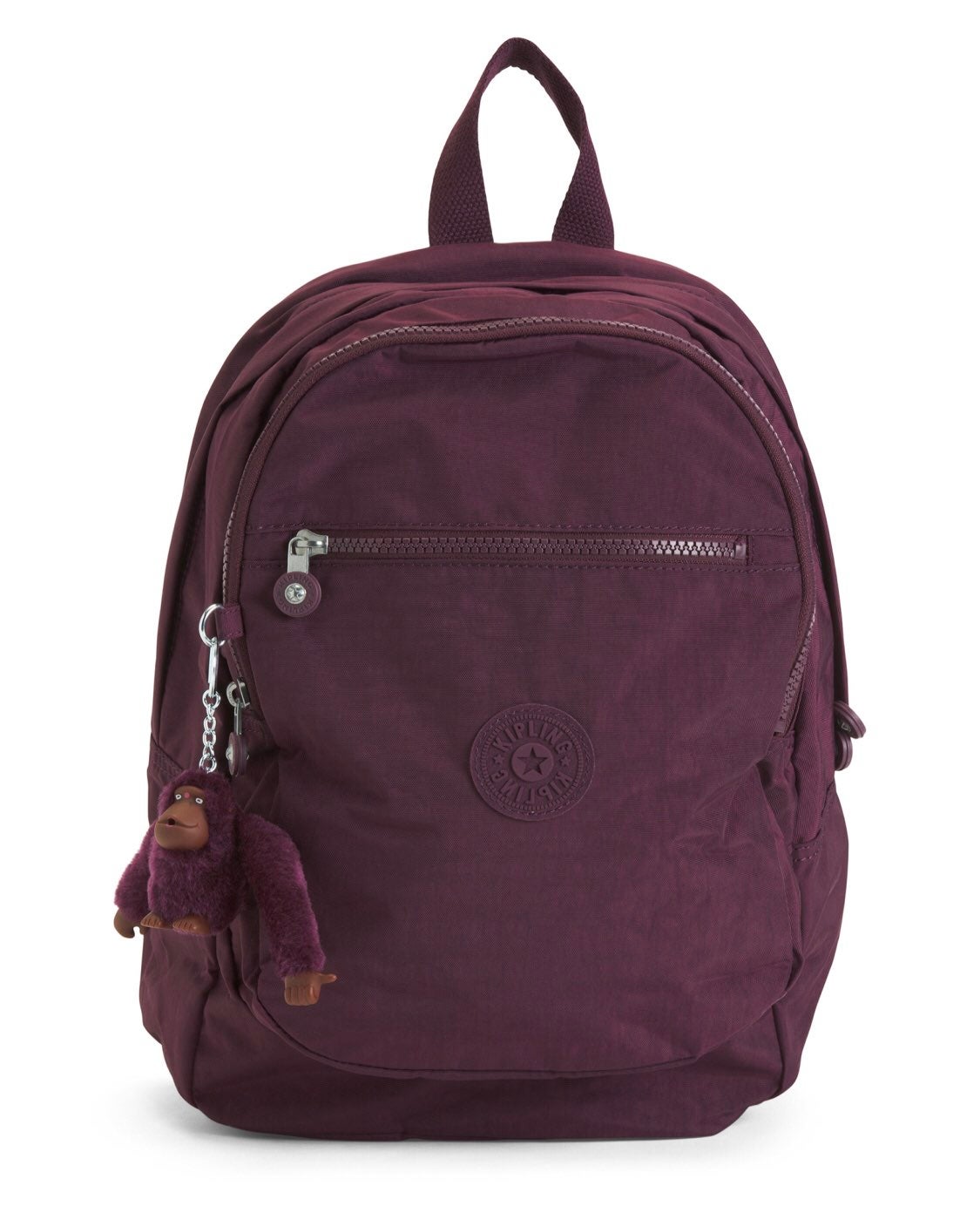 NWT Kipling dark plum purple nylon durable backpack