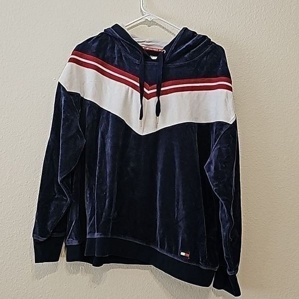 Tommy Hilfiger vintage velour hoodie 2x