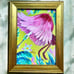 botanical Spoonbill bird of Org painting by me Florida & Lilly Pulitzer inspo