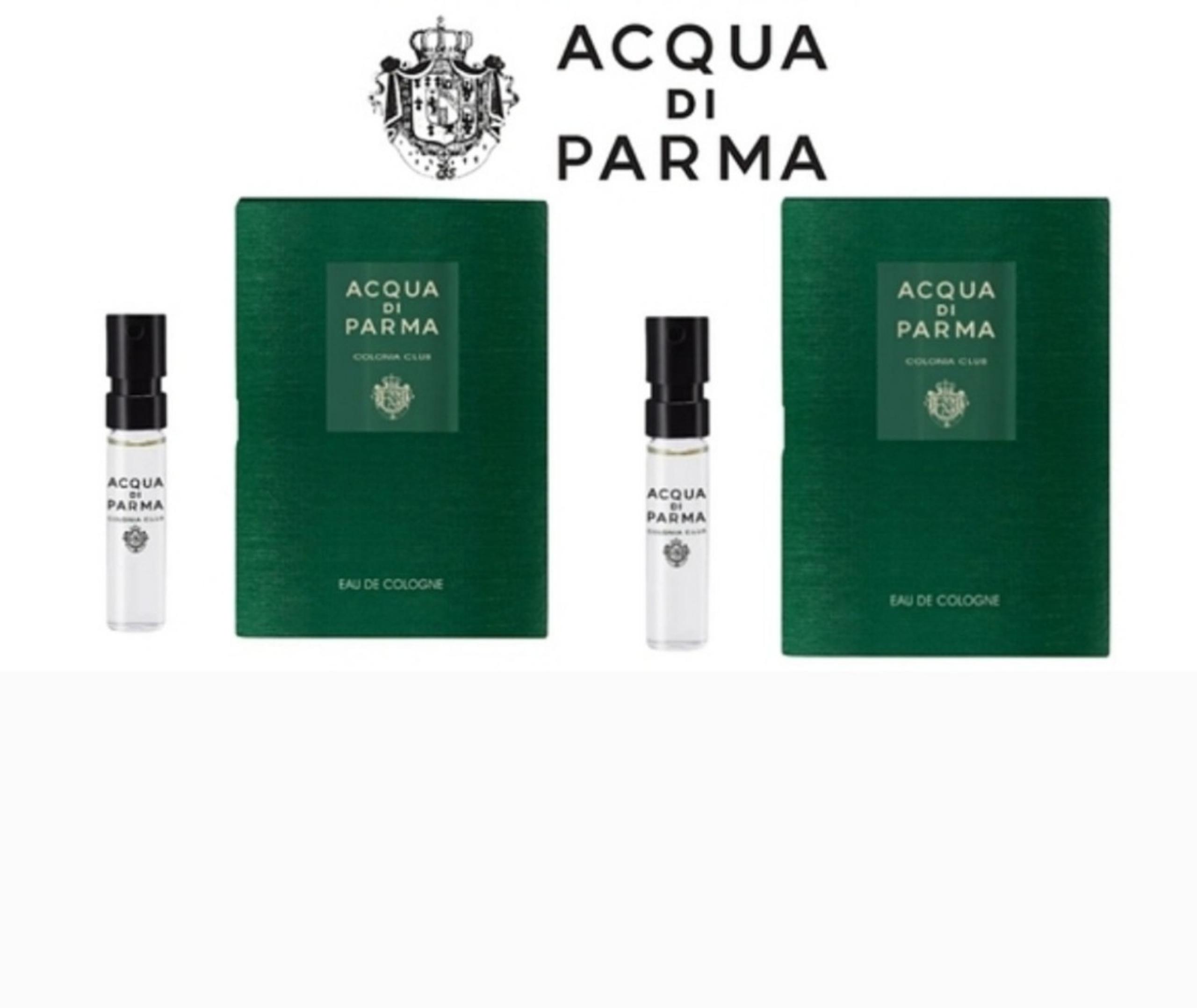 Acqua di Parma Colonia C.L.U.B. eau de cologne 2 samples.