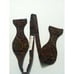 CARROT & GIBBS MENS NEW BLACK/BROWN PURE SILK BOW TIE