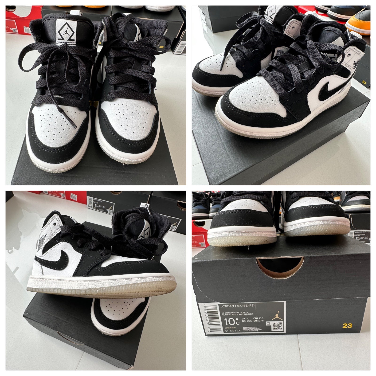 Nike Air Jordan 1 Mid SE 'Diamond' 10.5 (PS) Preschool