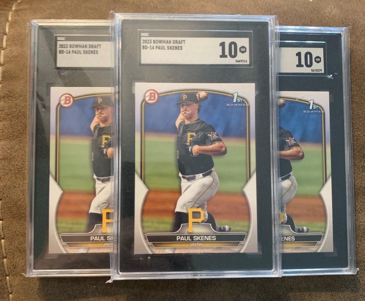 Paul Skenes 2023 Bowman Draft BD-14 SGC 10 ROOKIE lot of 3