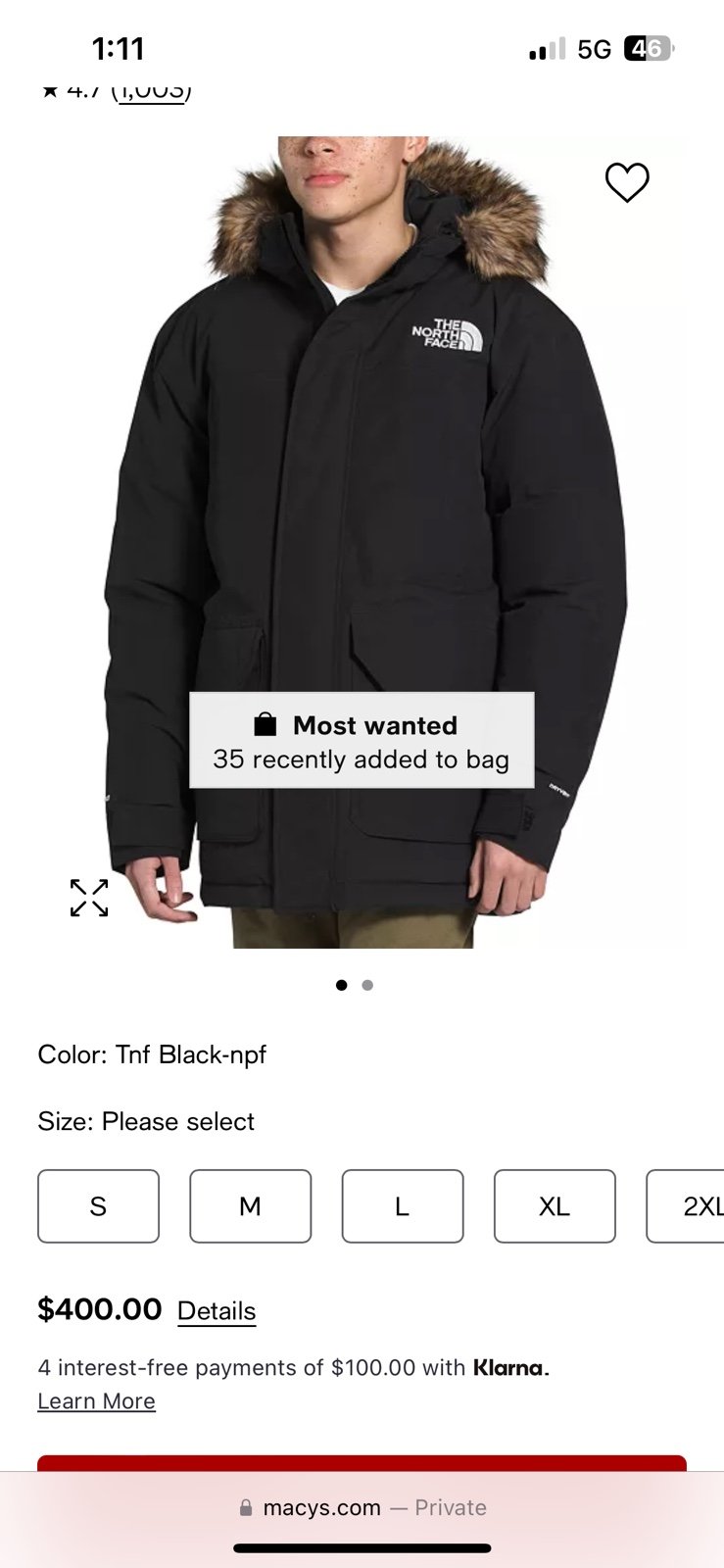 The North face mcmurdo