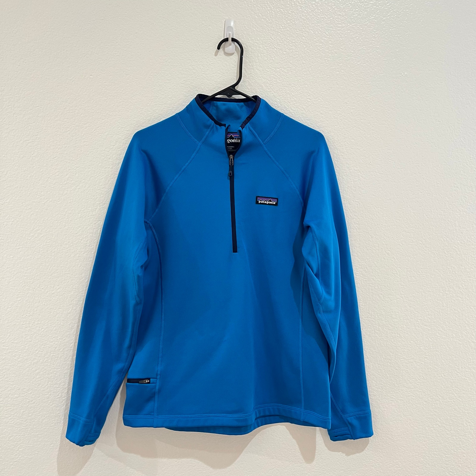 Patagonia Crosstrek Polartec Blue Quarter Zip Pullover Fleece Size Medium