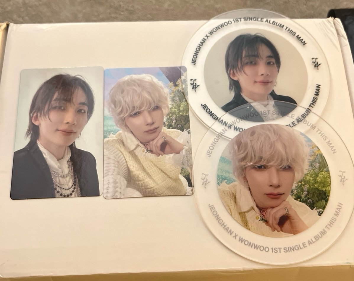 Seventeen Jeonghan This Man Weverse POB Photocards and Coasters