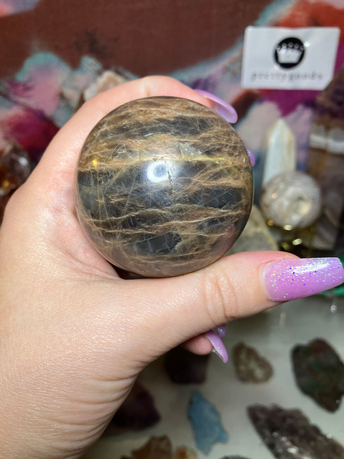 Black Moonstone Sphere