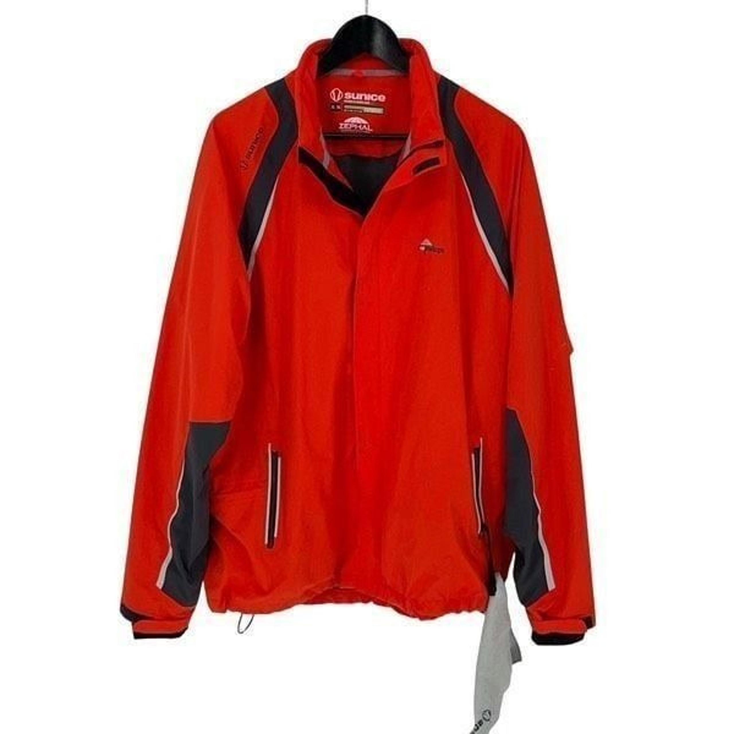 Sunice Mens Zephal Waterproof Breathable Golf Jacket Windbreaker Orange Black Si