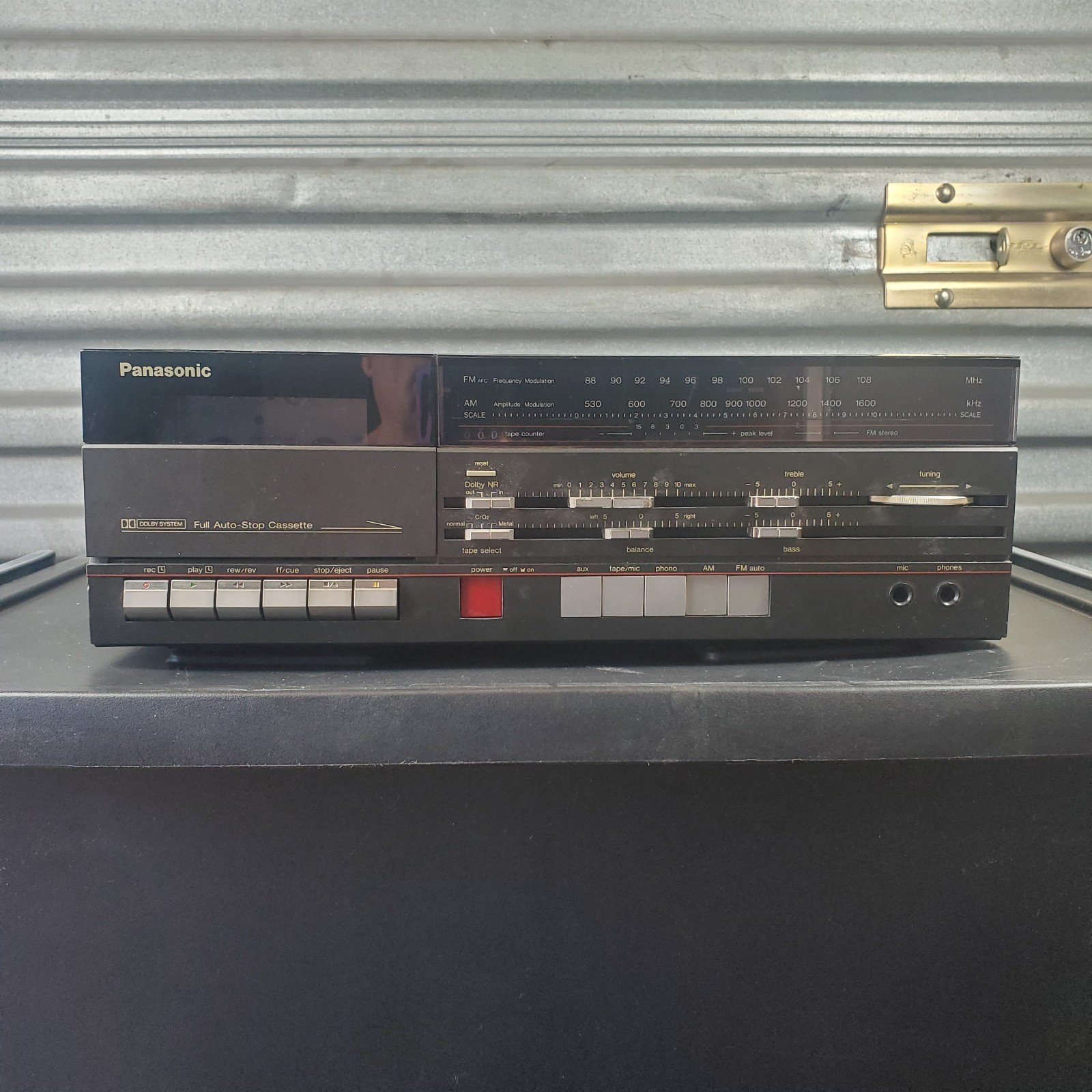 Panasonic Vintage SG-P100 AM/FM Stereo Receiver Cassette Tape Player Silver