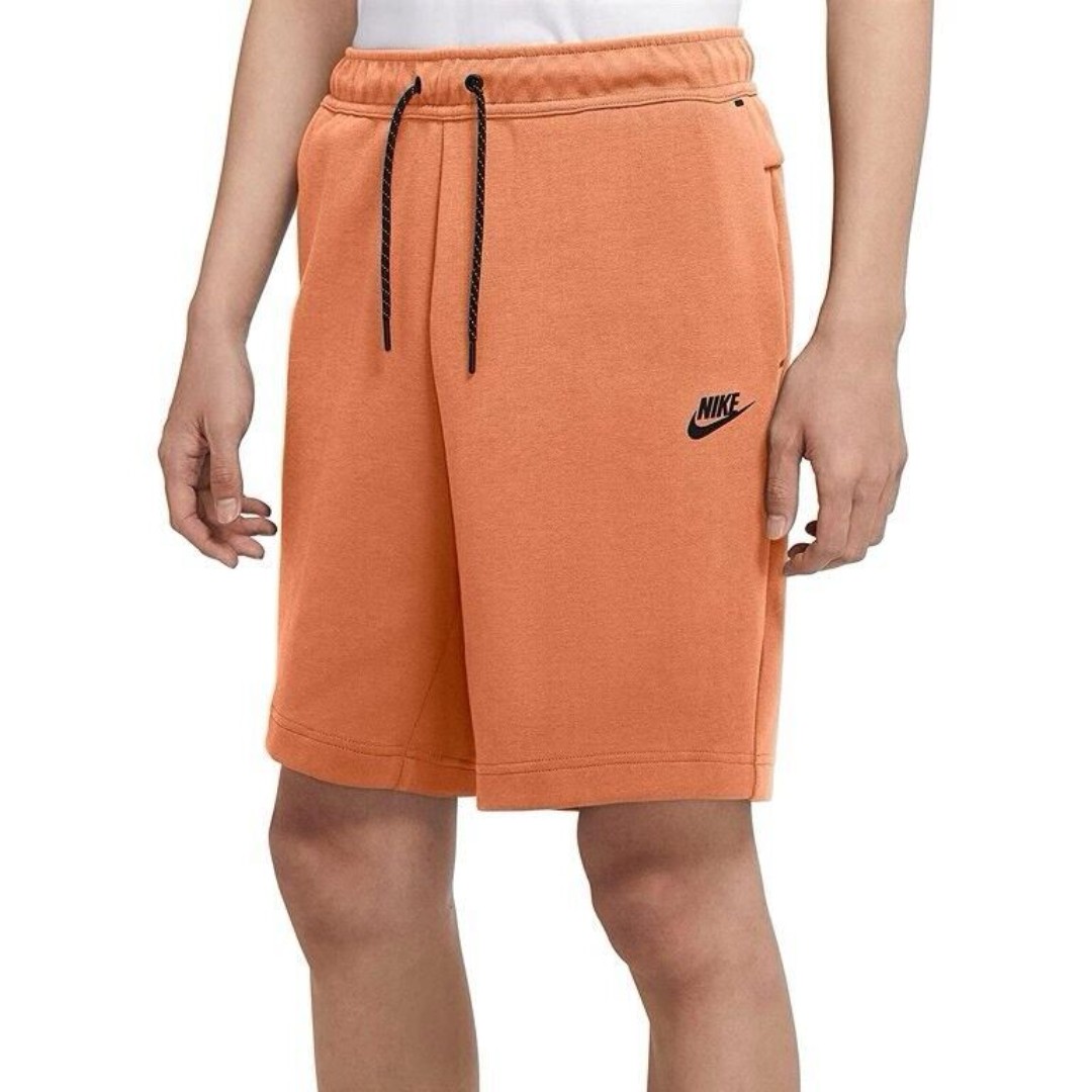 NIKE Shorts NSW Tech Fleece Orange Frost Black Men’s 2XL CZ9912-835