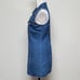 Vintage 90s Route 66 Sleeveless Full-zip Fitted Chambray Denim Mini Dress Medium