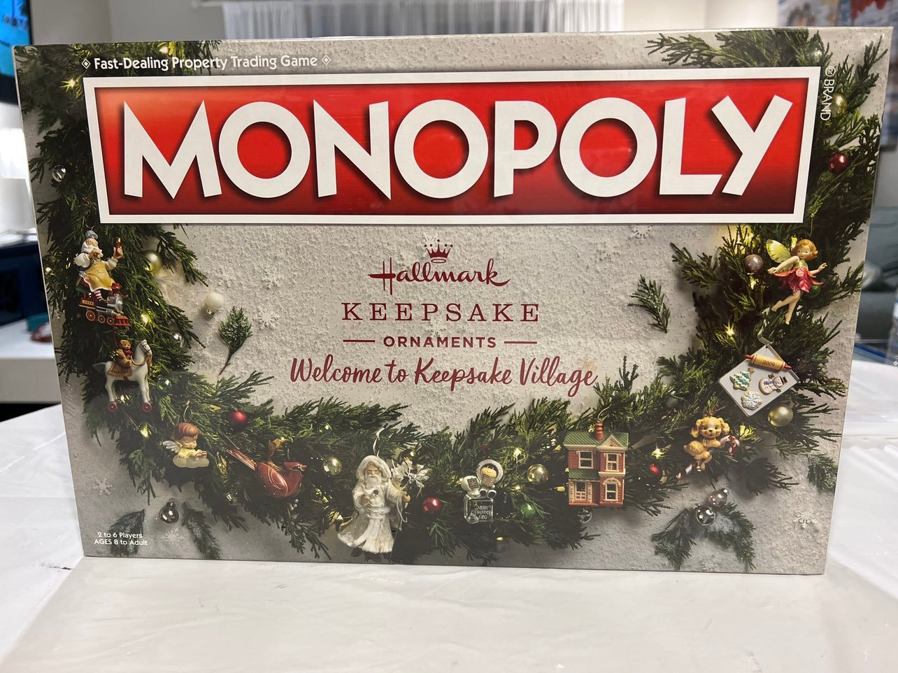 Monopoly Hallmark Keepsake Ornament Welcome to Keepsake Village Board Game NIB