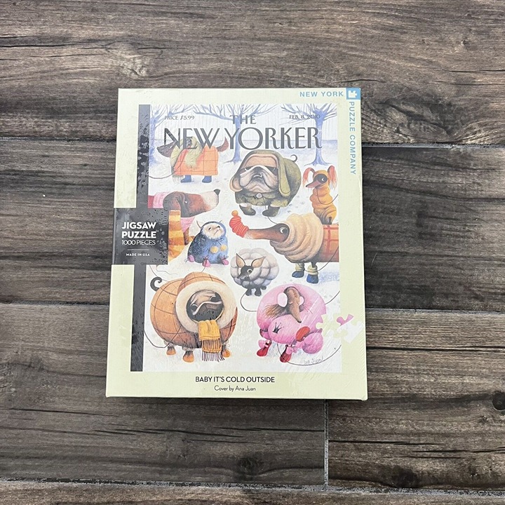 New Yorker Puzzle - Baby It's Cold Outside Dogs - 1000 Piece Jigsaw Brand New