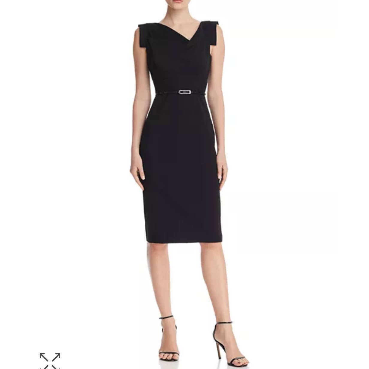 New Black Halo Classic Jackie O Belted Sheath Dress Women's Size 2