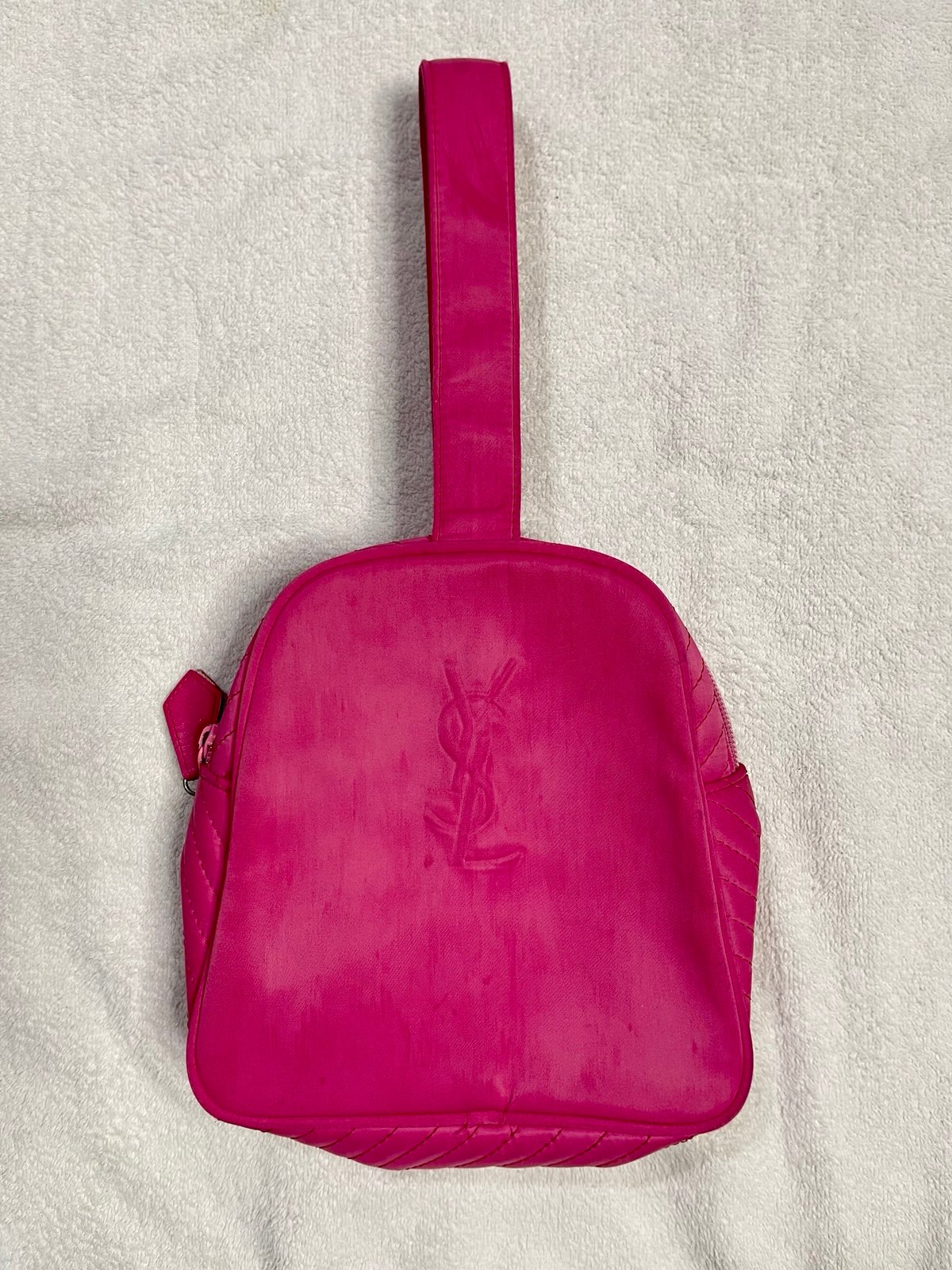 YSL Yves Saint Laurent | vintage medium hot pink nylon single-strap shoulder bag