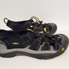 KEEN Newport H2 Mens Size 11.5 Sport Sandals Waterproof Hiking Black Yellow