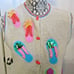 Bellepointe Womens Linen Cotton Blend Flip Flops Beach Sandals Vest Sweater Sz S