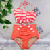 KORTNI JEANE Tied-Up Top & Ribbed Ruched Bottoms Swimsuit Bikini Set Small NEW
