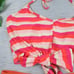 KORTNI JEANE Tied-Up Top & Ribbed Ruched Bottoms Swimsuit Bikini Set Small NEW