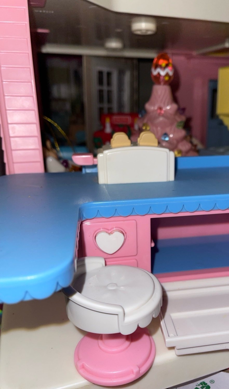 Playskool super rare!! Island sounds- AND STOOL! Lot set kitchen dollhouse