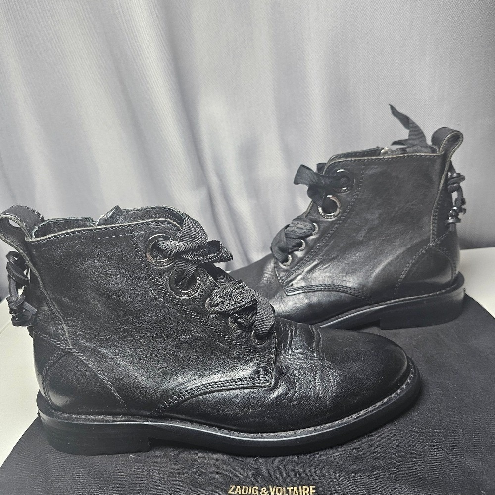 Zadig & Voltaire Laureen Roma Leather Boots New No Box - Size 40