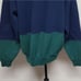 Vintage 90s Russell Athletic Blue Green Colorblock Fleece Crewneck Sweatshirt XL