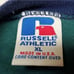 Vintage 90s Russell Athletic Blue Green Colorblock Fleece Crewneck Sweatshirt XL