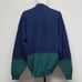 Vintage 90s Russell Athletic Blue Green Colorblock Fleece Crewneck Sweatshirt XL