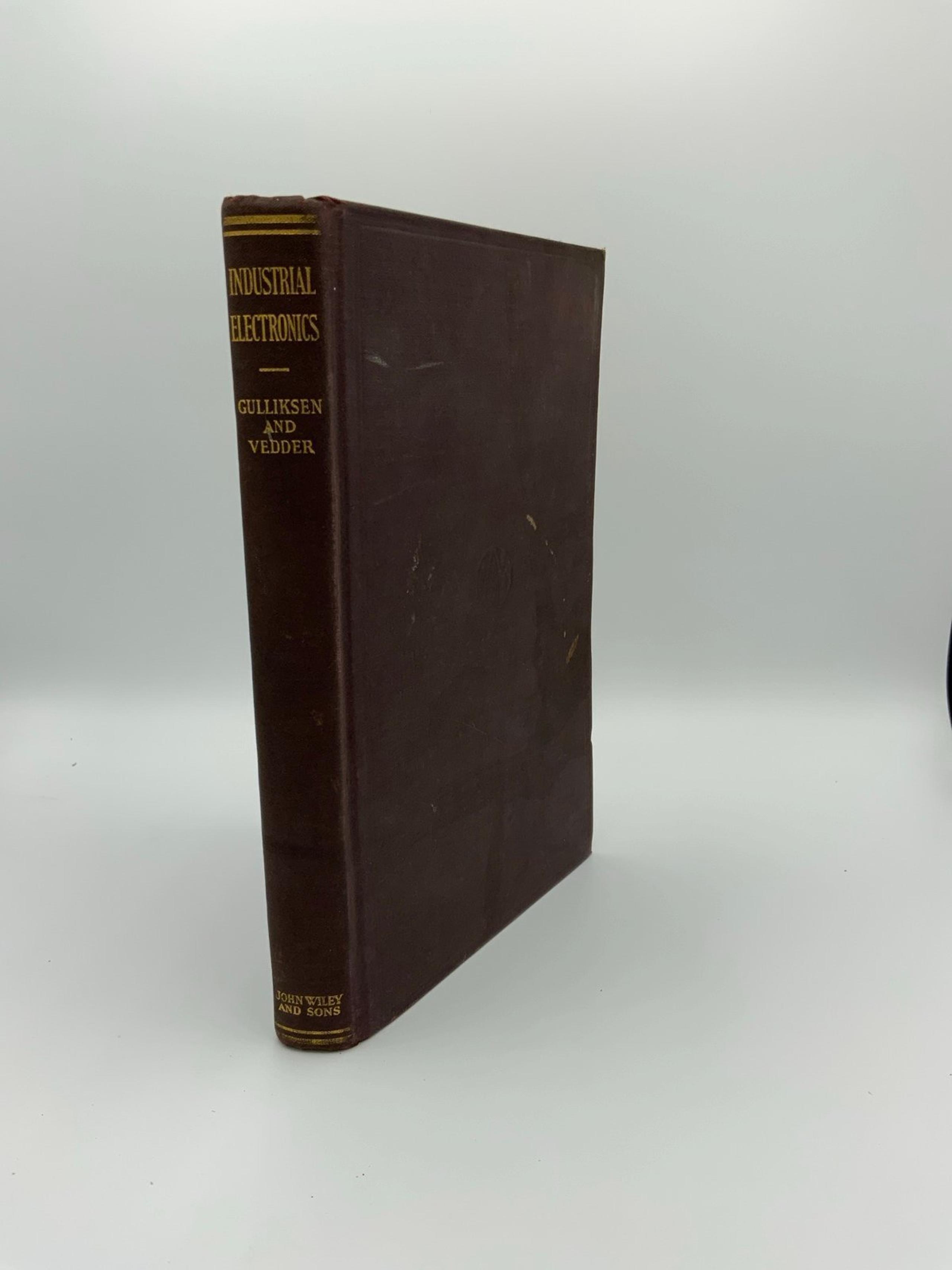 Vintage 1935 Industrial Electronics Book Finn Gulliksen Edwin Vedder John Wiley