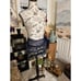 VTG Egyptian Chiffon Dangle Coin Navy Blue Belly Dance Hip Scarf.