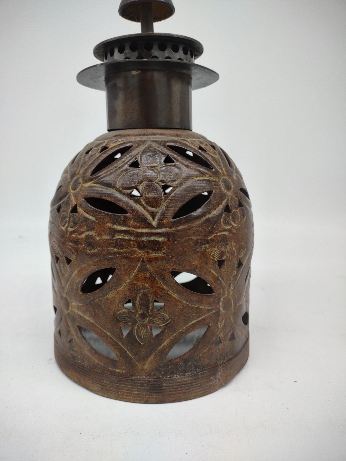 Metal Distressed Hanging Cutout Lantern store Votive Candle Holder
