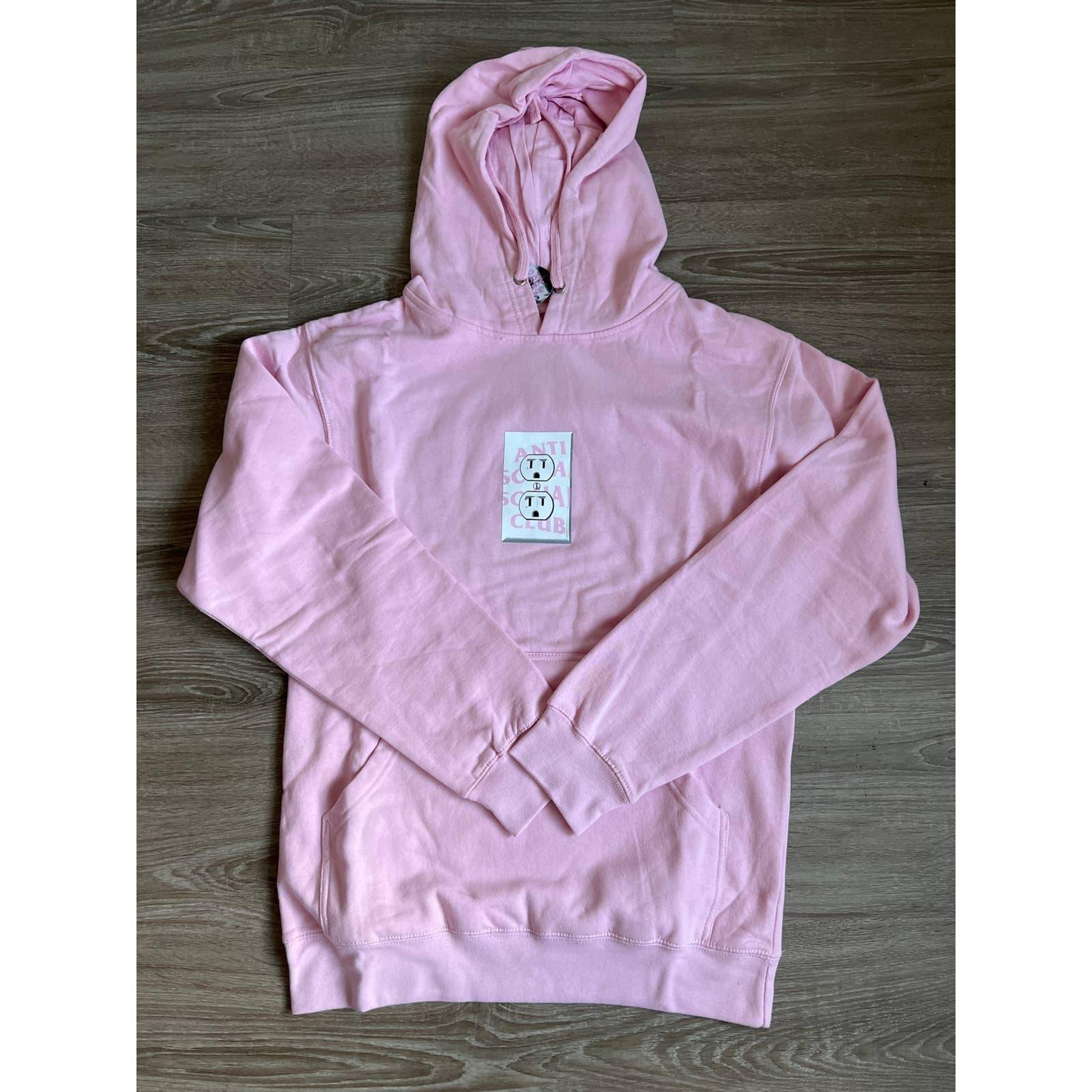 Anti Social Social Club Pink Hoodie Screen-print Sweater