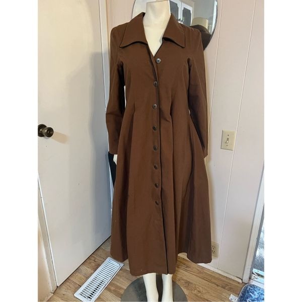 NWOT Tombstone Outfitters Women’s 100% Cotton Brown Western Duster Coat SM