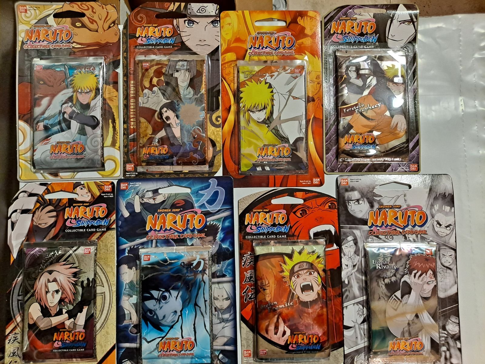 8X NARUTO BLISTER BOOSTER PACKS LOT NARUTO CARD GAME TCG CCG BANDAI